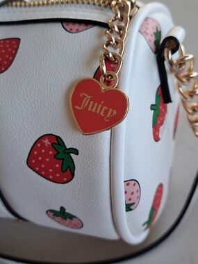 Juicy Coutoure Strawberry Barrel Bag with Logo, NEW
